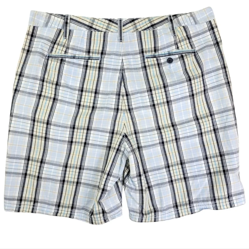 Croft&Barrow Mens 100% Cotton‎ Chino Plaid Shorts Size 38